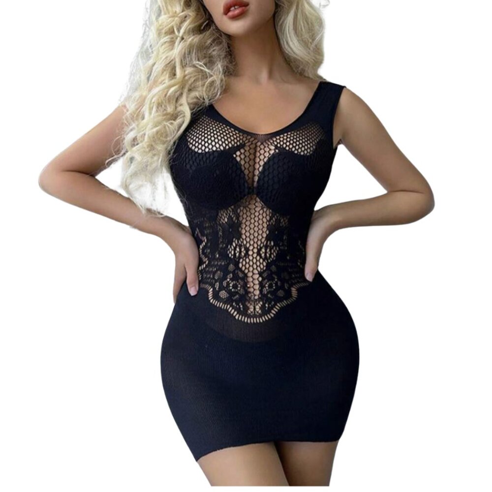 Sleek Sheer Babydoll Dress